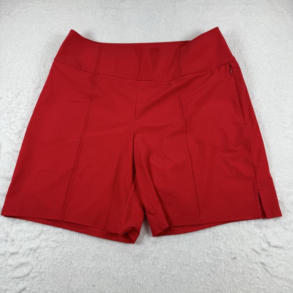 Kinona Shorts Womens Size L Red 8 Inseam Golf Stretch Lightweight Pockets